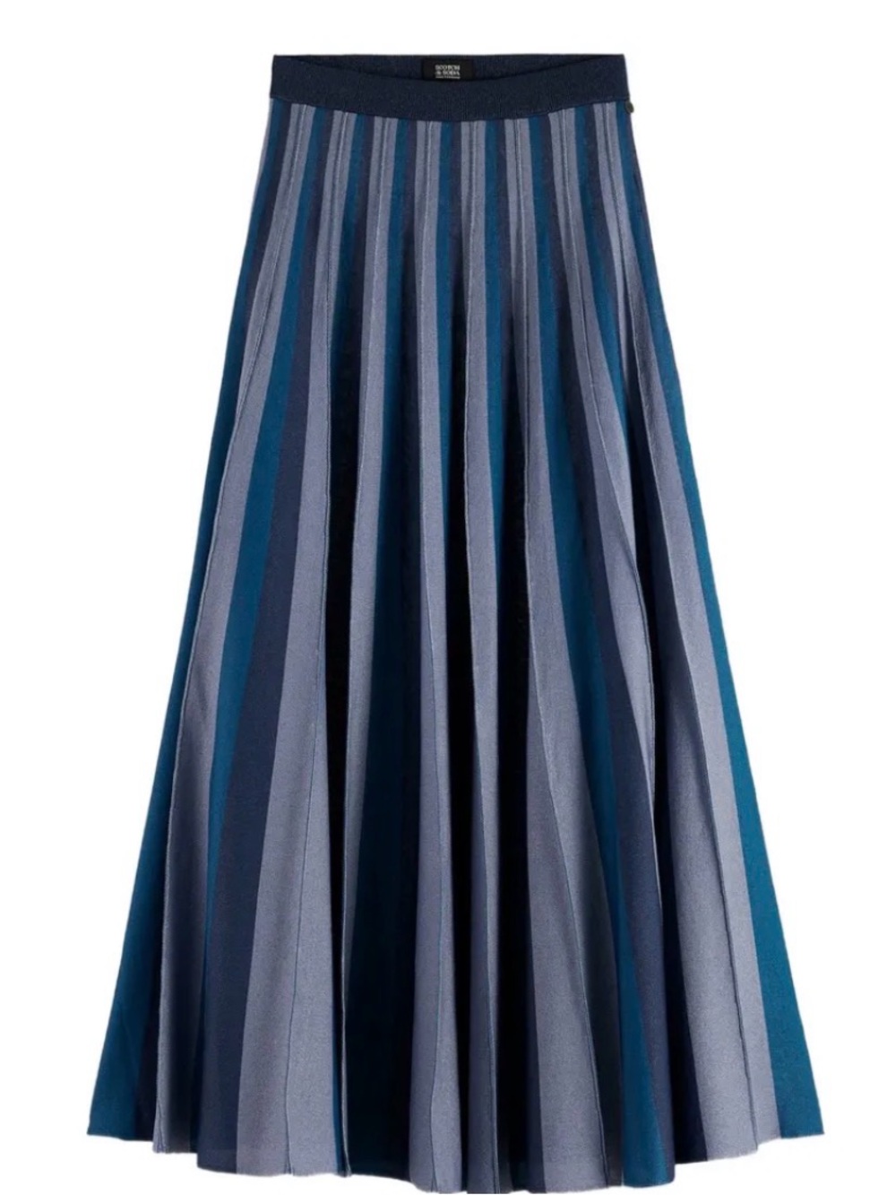 Scotch & Soda blue metallic pleated skirt